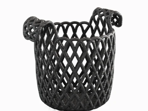 Wicker Basket B 01 3D Model