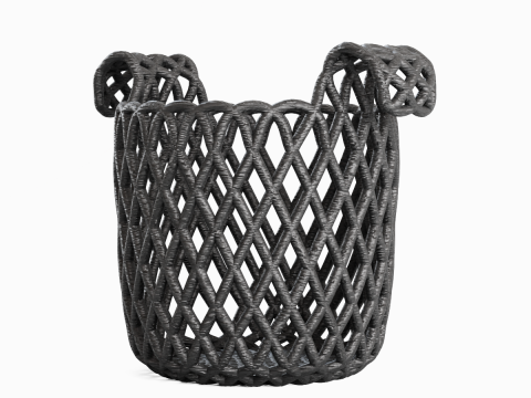 Wicker Basket B 01 3D Model