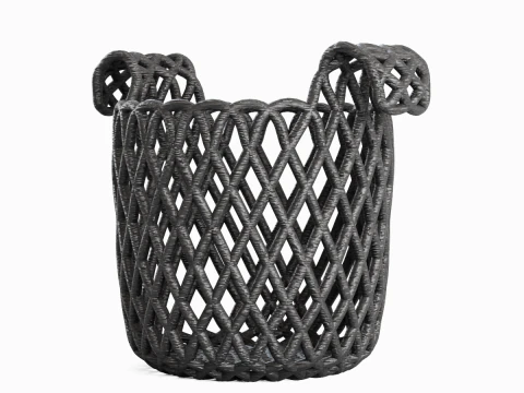 Wicker Basket B 01 3D Model