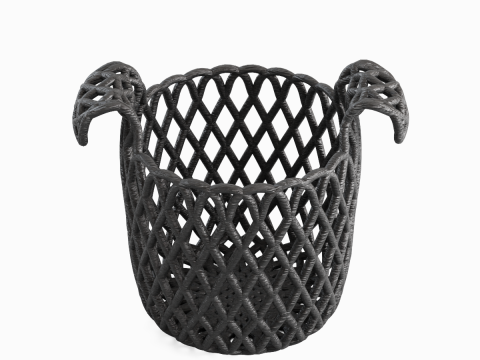 Wicker Basket B 01 3D Model