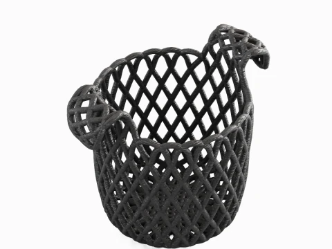 Wicker Basket B 01 3D Model