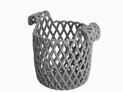 Wicker Basket B 03 3D Model