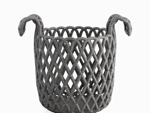 Wicker Basket B 03 3D Model