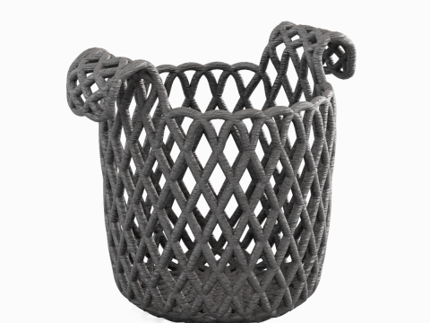Wicker Basket B 03 3D Model