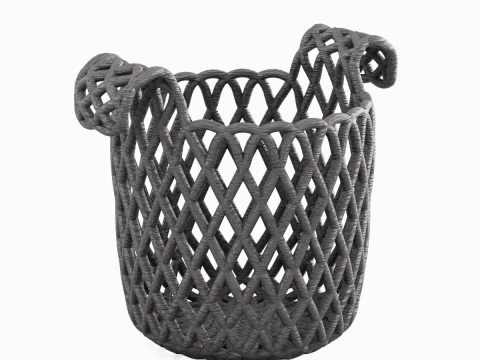 Wicker Basket B 03 3D Model