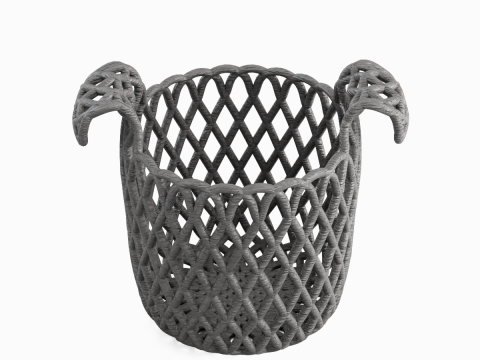 Wicker Basket B 03 3D Model