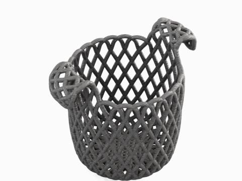 Wicker Basket B 03 3D Model