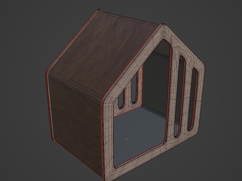Wooden Doghouse 01 Modello 3D