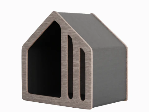 Wooden Doghouse 02 3D Model