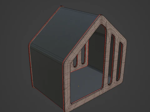 Wooden Doghouse 02 3D Model