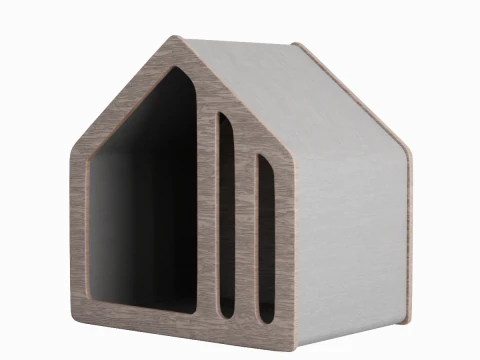 Wooden Doghouse 03 3D Model