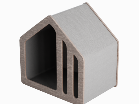 Wooden Doghouse 03 3D Model