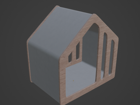 Wooden Doghouse 03 3D Model