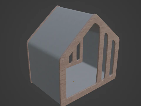 Wooden Doghouse 03 3D Model