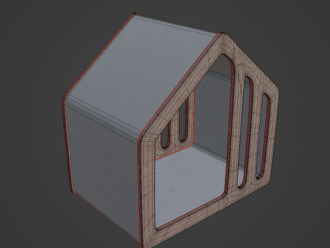 Wooden Doghouse 03 3D Model