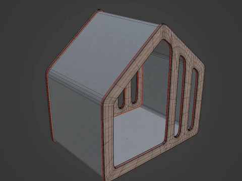 Wooden Doghouse 03 3D Model
