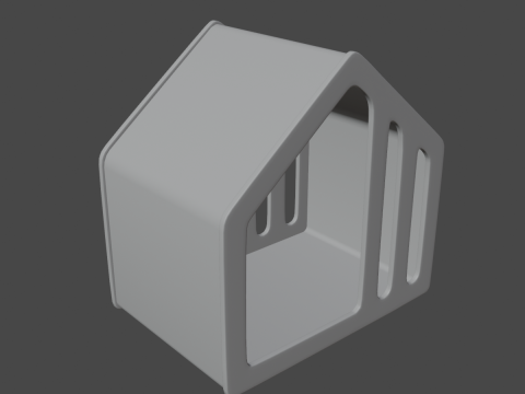 Wooden Doghouse 03 3D Model