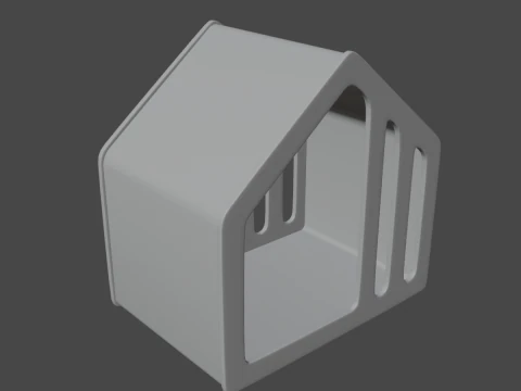 Wooden Doghouse 03 3D Model