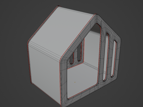 Wooden Doghouse 03 3D Model
