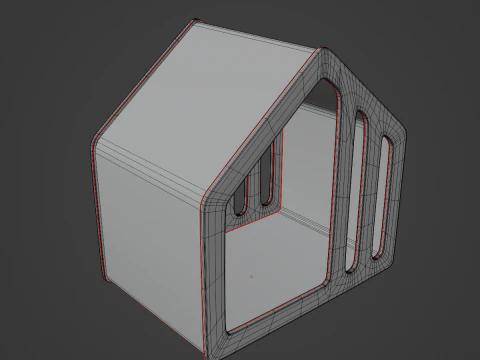 Wooden Doghouse 03 3D Model