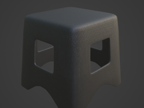 Plastic Stool 01 3D Model