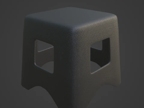 Plastic Stool 01 3D Model