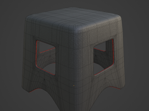 Plastic Stool 01 3D Model