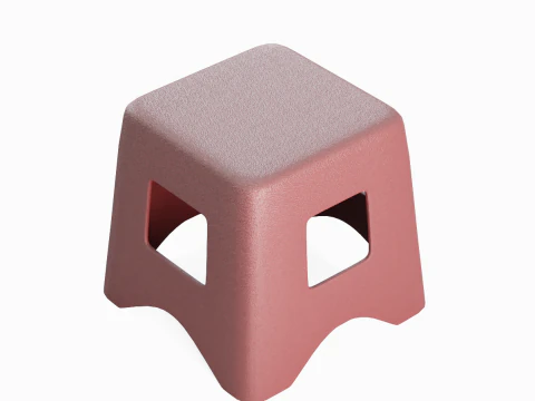 Plastic Stool 02 3D Model
