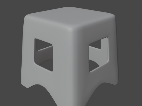 Plastic Stool 02 3D-Modell