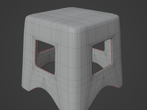 Plastic Stool 02 3D-Modell