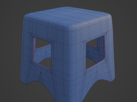 Plastic Stool 03 3D मॉडल