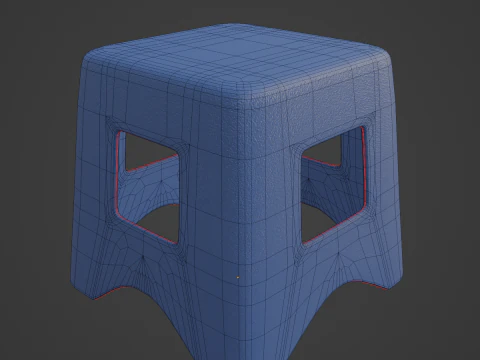 Plastic Stool 03 3D Model