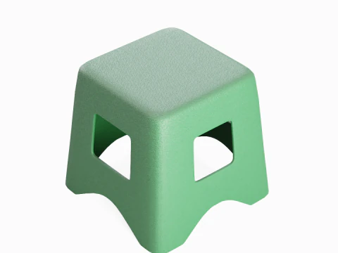 Plastic Stool 04 3D Model
