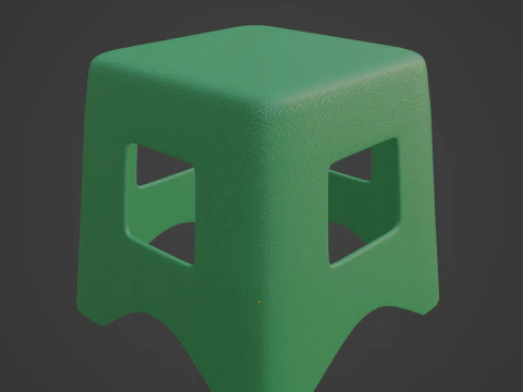 Plastic Stool 04 3D Model