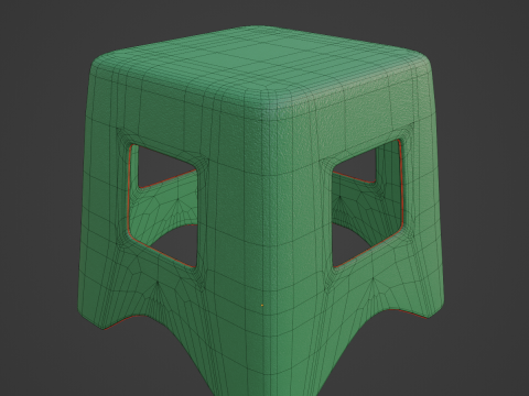 Plastic Stool 04 3D Модель