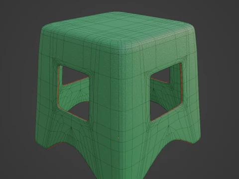 Plastic Stool 04 3D Model