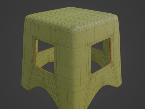 Plastic Stool 05 3D Model