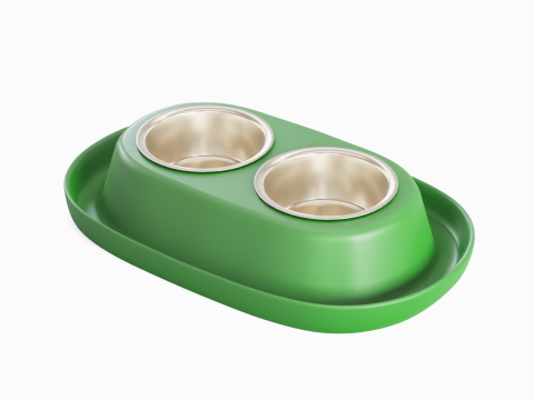 Plastic Pet Bowl 02 3D Model