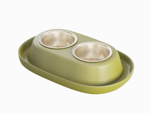 Plastic Pet Bowl 04 3D Model