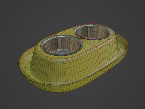 Plastic Pet Bowl 04 3D Model