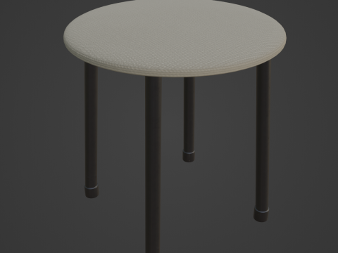 Steel Stool C 01 3D Model