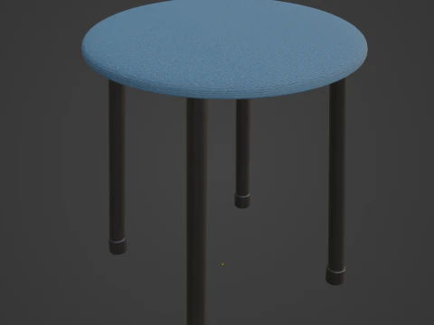 Steel Stool C 02 3D Model