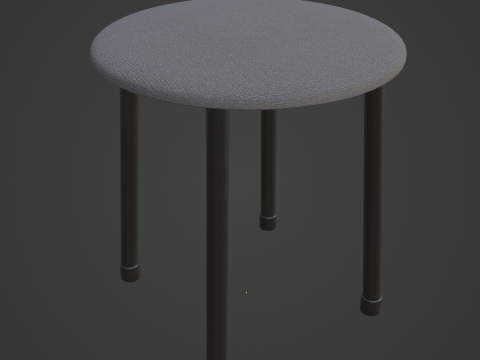 Steel Stool C 03 3D Модель