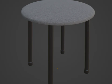 Steel Stool C 03 3D Model