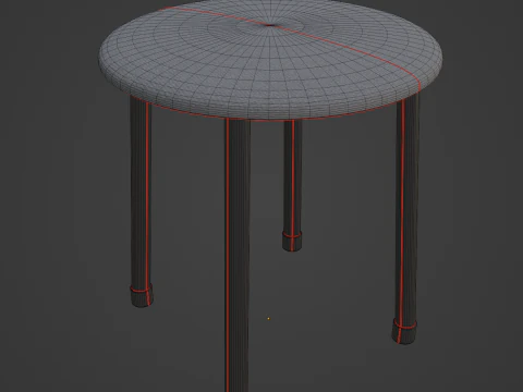 Steel Stool C 03 3D Model