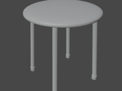 Steel Stool C 03 3D Model