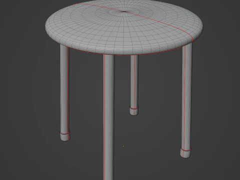 Steel Stool C 03 3D Model