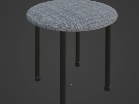 Steel Stool C 04 3D Model