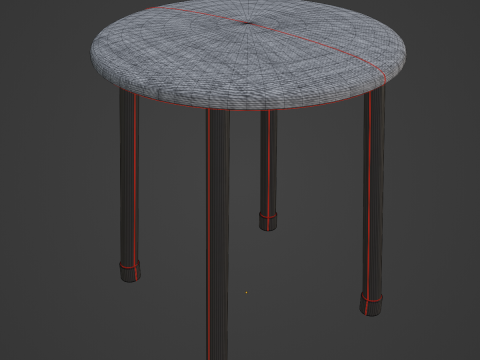 Steel Stool C 04 Modello 3D