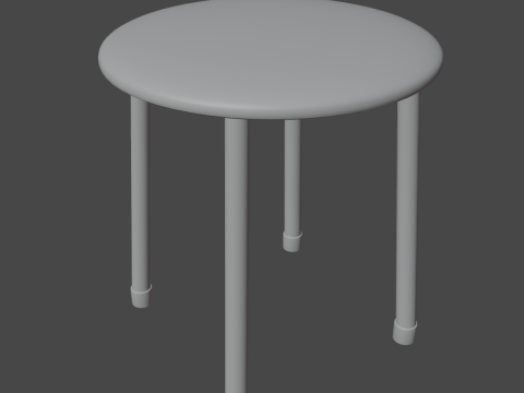 Steel Stool C 04 Modello 3D